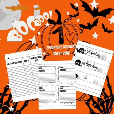 guestbook logbook for halloween theme for kids