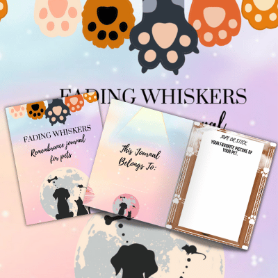 fading whiskers journal for someone who loss a pet
