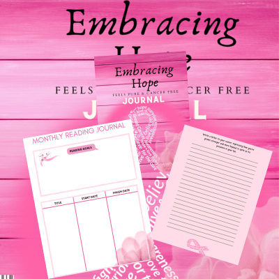 pink embracing hope cancer journal